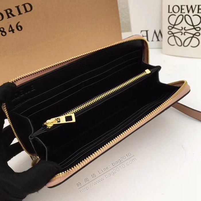 LOEWE錢包 122N89 頭層皮幾何錢包 羅意威原單長錢包  sl2047
